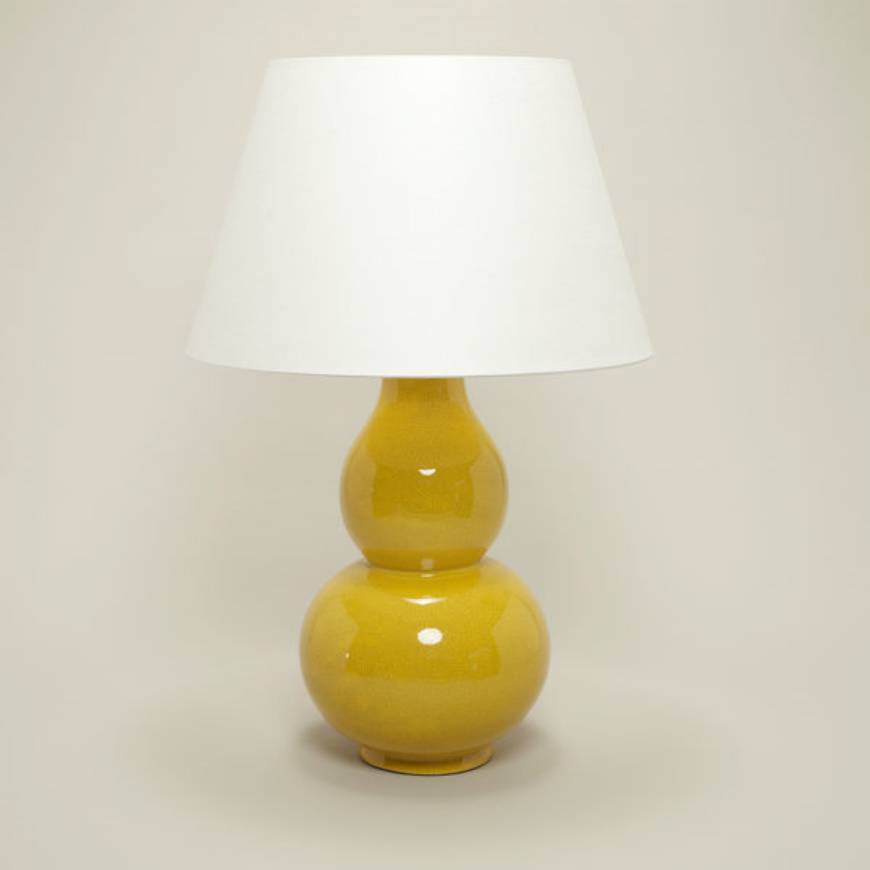 Picture of AVEBURY GOURD TABLE LAMP, MUSTARD, NO BASE