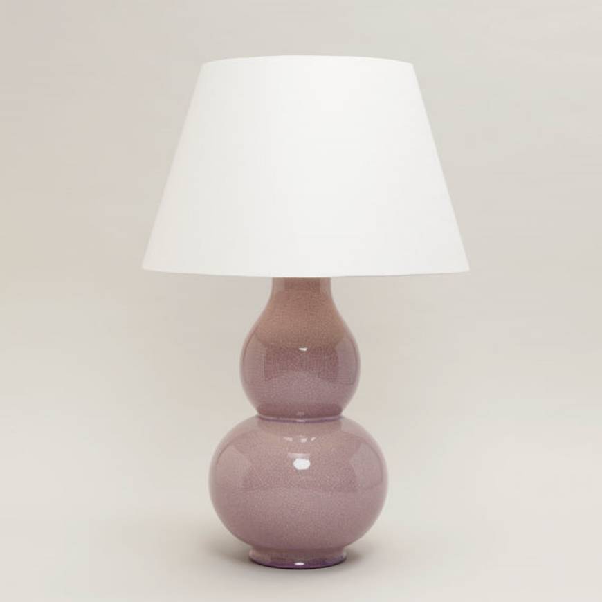 Picture of AVEBURY GOURD TABLE LAMP, DUSKY ROSE, NO BASE