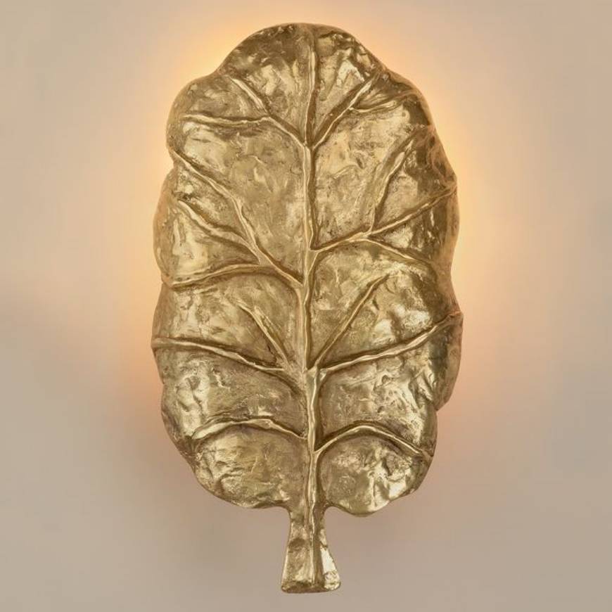 Picture of ASHDOWN LARGE LEAF WALL LIGHT, BRASS, 2 CFL