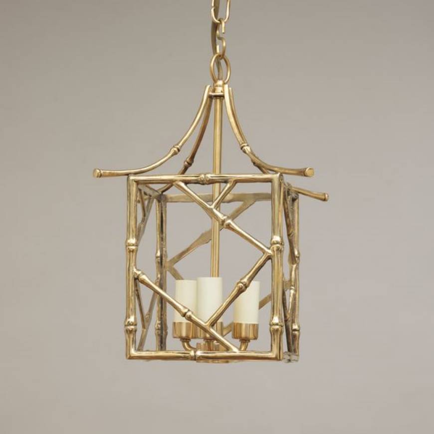 Picture of BAMBOO LANTERN, SMALL, BRASS