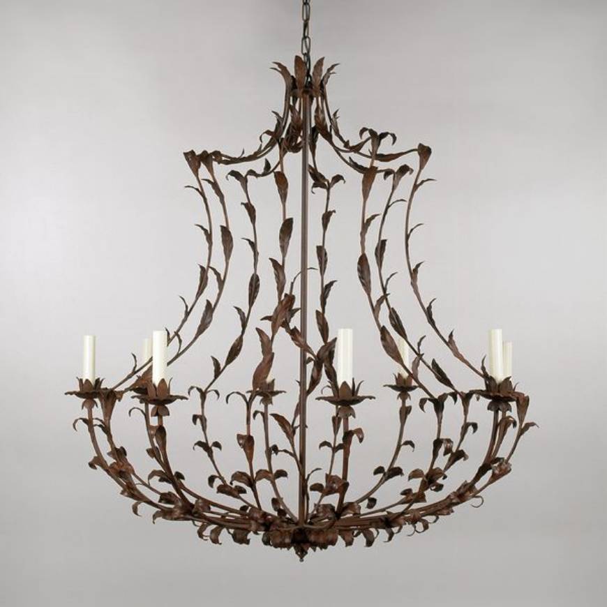 Picture of ANJOU CHANDELIER, RUST, 8 LIGHTS