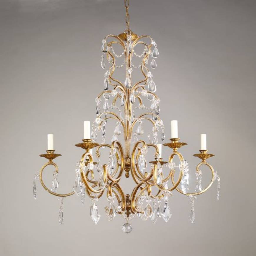 Picture of CHANTILLY CHANDELIER, GILT, 6 LIGHTS