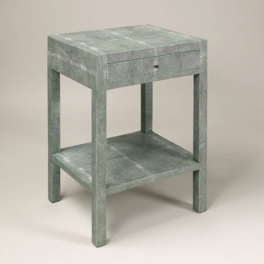 Picture of AMBERLEY TABLE, GREEN FAUX SHAGREEN