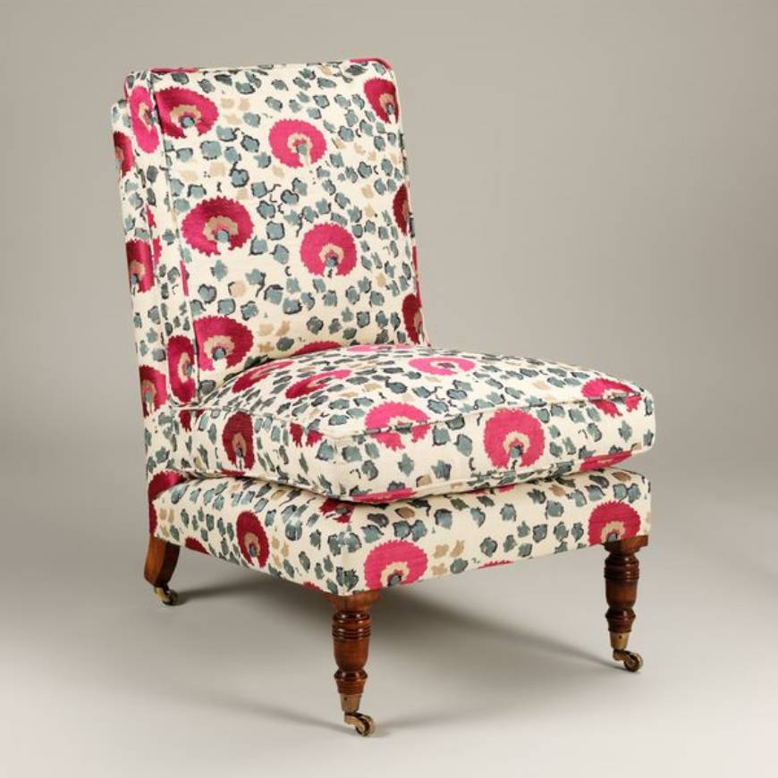 Picture of SLIPPER CHAIR, ARMLESS, WITH NF28 FABRIC